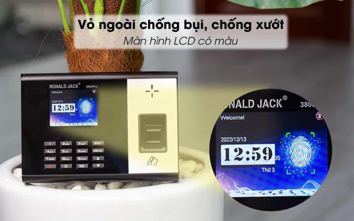 Máy chấm công vân tay RJ3800Pro